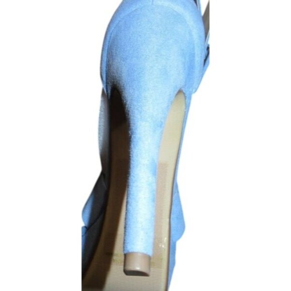 DREAM PAIRS Charlotte Baby Blue Suede Platform Heels Sandals NWT 7.5 - Picture 7 of 13